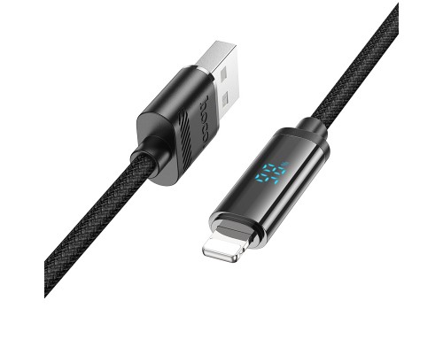 Кабель Hoco U127 с дисплеем USB to Lightning 1.2m black