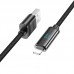 Кабель Hoco U127 с дисплеем USB to Lightning 1.2m black