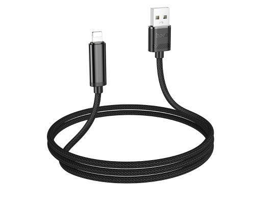 Кабель Hoco U127 с дисплеем USB to Lightning 1.2m black