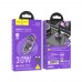 Автомобильное зарядное устройство Hoco Z53A USB/ Type-C PD 30W QC transparent purple + кабель Type-C to Lightning