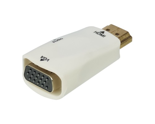 Адаптер переходник HDMI - VGA (F) + AUX (3.5) белый