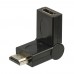 Переходник HDMI - HDMI поворотный 180 черный