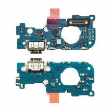 Разъём зарядки для Samsung A336 Galaxy A33 на плате с микрофоном и компонентами
