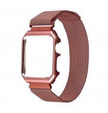 Ремешок Миланская петля с защитной рамкой для Apple Watch 44mm розовый