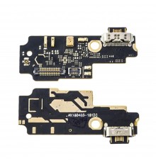Разъём зарядки для Xiaomi Mi Mix 2S (USB Type-C) на плате с микрофоном и компонентами