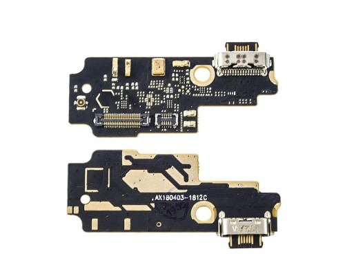 Разъём зарядки для Xiaomi Mi Mix 2S (USB Type-C) на плате с микрофоном и компонентами