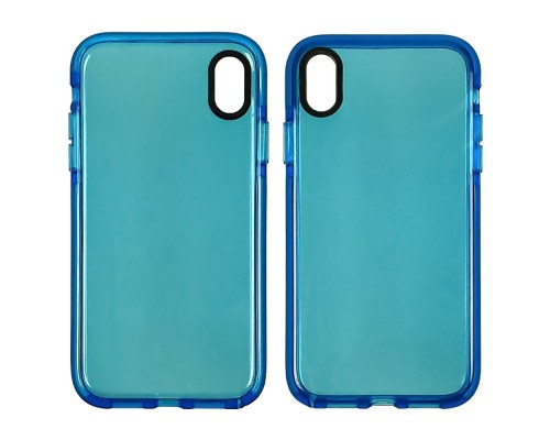 Чехол силиконовый Clear Neon для Apple iPhone Xs Max цвет 13 синий