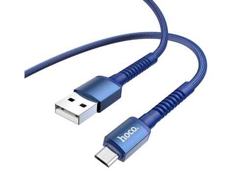 Кабель Hoco X71 USB to MicroUSB 1m синий