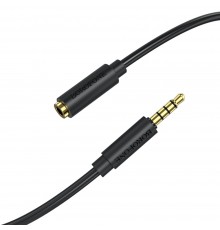 AUX кабель Borofone BL12 удлинитель Jack 3.5 to Jack 3.5 (F) 2m черный