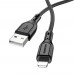 Кабель Borofone BX66 USB to Lightning 1m черный