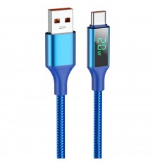 Кабель Borofone BU32 с дисплеем USB to Type-C 1.2m синий