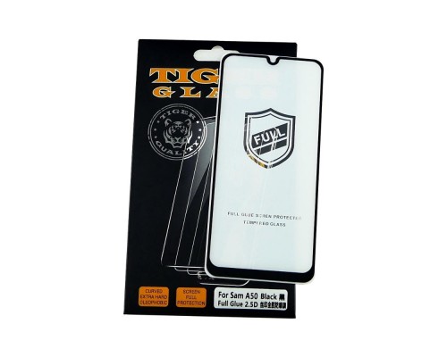 Защитное стекло TigerGlass для Samsung A505 A50 (2019) Full Glue (0.3 мм, 2.5D, чёрное)