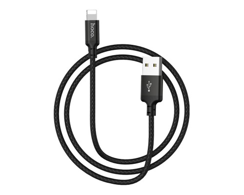 Кабель Hoco X14 USB to Lightning 2m черный