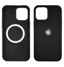 Чехол Full Silicone Case MagSafe для Apple iPhone 12 Pro Max 01 чёрный копия
