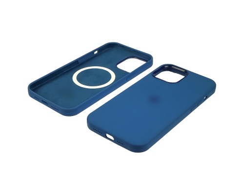 Чехол Full Silicone Case MagSafe для Apple iPhone 12 Pro Max 11 синий копия