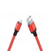 Кабель Hoco X14 USB to Lightning 2m черно-красный