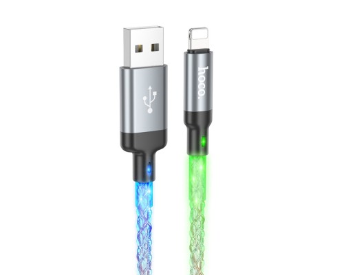 Кабель USB to Lightning Hoco U112 2.4A 1m серый