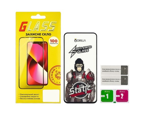 Защитное стекло для Samsung A546 A54 Full Glue Anti-Static (0.3 мм, чёрное)