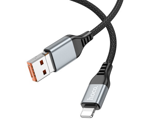 Кабель Hoco U128 2в1 USB/ Type-C to Lightning PD 27W 1.2m black