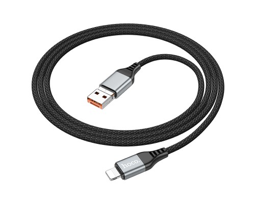 Кабель Hoco U128 2в1 USB/ Type-C to Lightning PD 27W 1.2m black