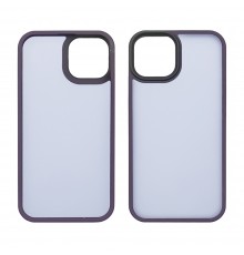 Чехол Сolor Protective Frame для Apple 13/ 14 темно-фиолетовый Люкс