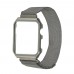 Ремешок Миланская петля с защитной рамкой для Apple Watch 44mm серебристый