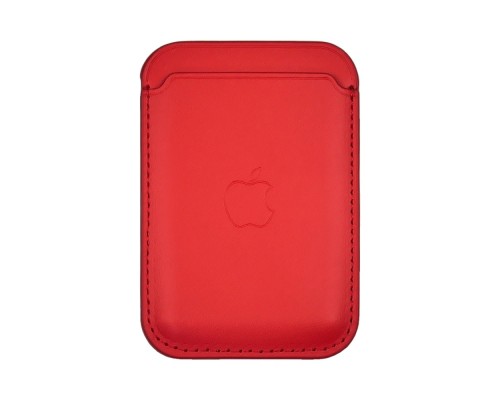 Кожаный чехол-бумажник MagSafe для Apple iPhone 12/ 12 Pro/ 12 Pro Max/ 12 Mini красный