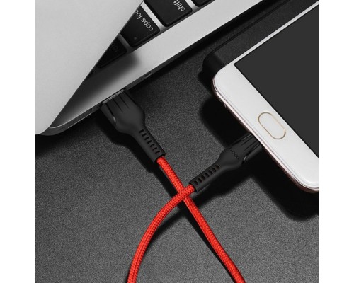 Кабель Hoco U31 USB to MicroUSB 1.2m красный
