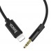 AUX кабель Hoco UPA13 Lightning to Jack 3.5 1m черный