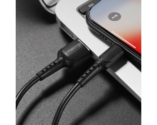 Кабель Borofone BX16 USB to Lightning 1m черный