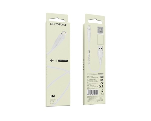 Кабель Borofone BX18 USB to Lightning 1m белый
