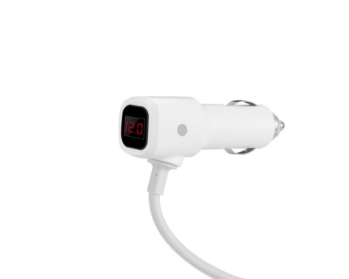 Автомобильное зарядное устройство Hoco Z13 2 USB/ 3 разъема прикуривателя серебристое