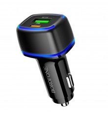 Автомобильное зарядное устройство Borofone BZ14A USB/ Type-C QC PD черное