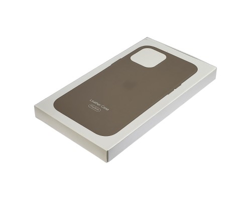 Чехол Leather Case with MagSafe для Apple iPhone 12 mini 09 серый