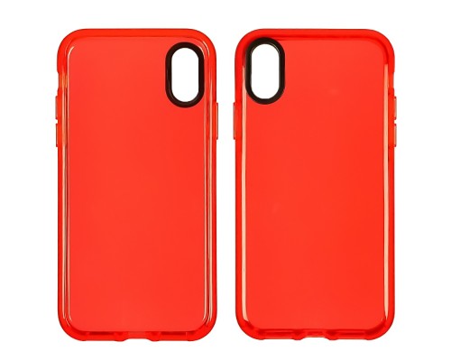 Чехол силиконовый Clear Neon для Apple iPhone X цвет 14 красный