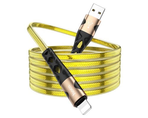 Кабель Hoco U105 USB to Lightning 1.2m золотистый