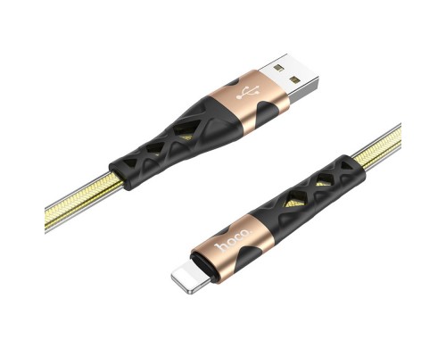 Кабель Hoco U105 USB to Lightning 1.2m золотистый