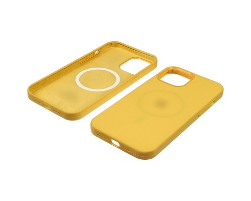 Чехол Full Silicone Case MagSafe для Apple iPhone 12 Pro Max 12 жёлтый копия