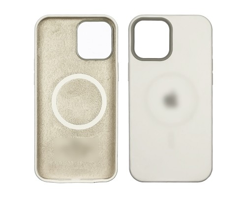Чехол Full Silicone Case MagSafe для Apple iPhone 12 Pro Max 02 белый копия