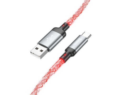 Кабель USB to Type-C Hoco U112 3A 1m серый