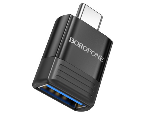 Адаптер переходник Borofone BV18 Type-C to USB 3.0 черный