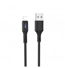 Кабель Hoco U79 с индикатором USB to Lightning 1.2m black