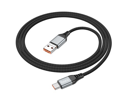 Кабель Hoco U128 2в1 USB/ Type-C to Type-C PD 60W 1.2m black