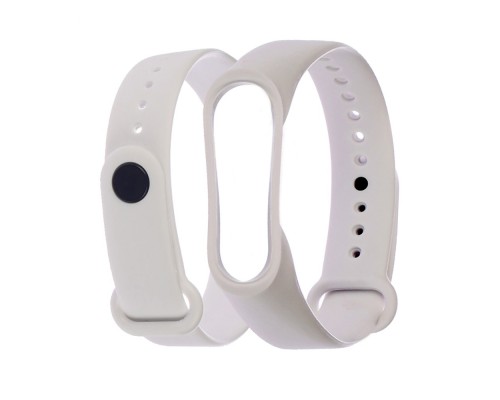 Ремешок силиконовый для Xiaomi Mi Band 3/ 4 02 белый