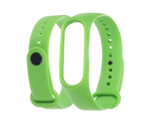 Ремешок силиконовый для Xiaomi Mi Band 3/ 4 22 салатовый