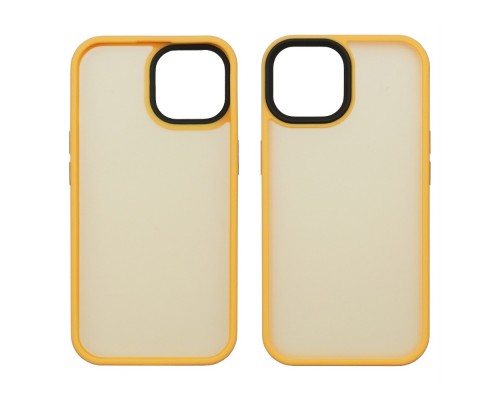 Чехол Colorful Matte Case для Apple iPhone 15 оранжевый Люкс