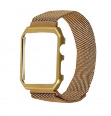 Ремешок Миланская петля с защитной рамкой для Apple Watch 38mm золотистый