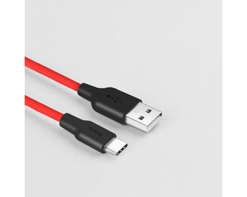Кабель Hoco X21 USB to Type-C 1m черно-красный