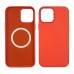 Чехол Leather Case with MagSafe для Apple iPhone 12 Pro Max 10 оранжевый