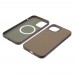 Чехол Leather Case with MagSafe для Apple iPhone 12/ 12 Pro 09 серый